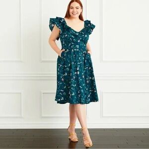 HILL HOUSE Ava Midi Dress - Moody Floral